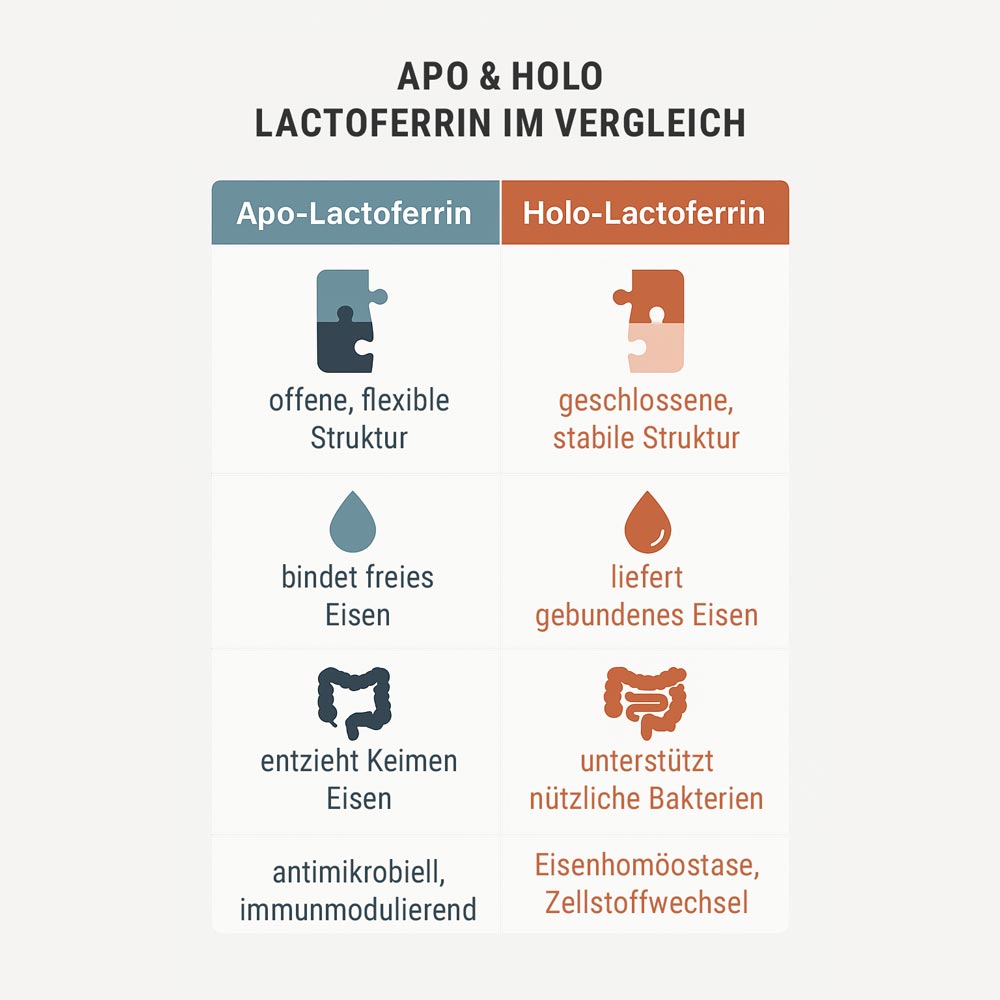 Apo und Holo Lactoferrin im Vergleich